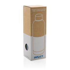 Vue Bouteille iso 600ml en acier recyclé RCS avec goulot Hydro de couleur bleu| Krokrodeal