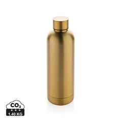 Vue Bouteille iso 600ml en acier recyclé RCS avec goulot Hydro de couleur jaune| Krokrodeal