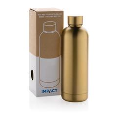 Vue Bouteille iso 600ml en acier recyclé RCS avec goulot Hydro de couleur jaune| Krokrodeal