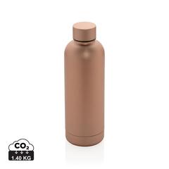 Vue Bouteille iso 600ml en acier recyclé RCS avec goulot Hydro de couleur marron| Krokrodeal