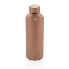 Vue Bouteille iso 600ml en acier recyclé RCS avec goulot Hydro de couleur marron| Krokrodeal