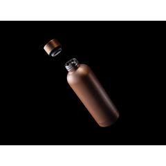 Vue Bouteille iso 600ml en acier recyclé RCS avec goulot Hydro de couleur marron| Krokrodeal