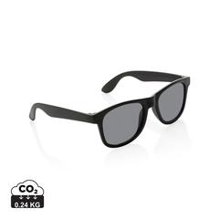 Vue Lunettes de soleil en plastique PP recyclé RCS de couleur noir| Krokrodeal