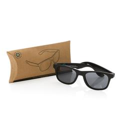 Vue Lunettes de soleil en plastique PP recyclé RCS de couleur noir| Krokrodeal