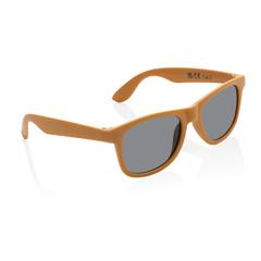 Vue Lunettes de soleil en plastique PP recyclé RCS de couleur orange| Krokrodeal