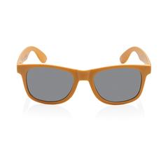 Vue Lunettes de soleil en plastique PP recyclé RCS de couleur orange| Krokrodeal