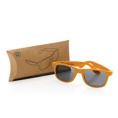 Vue Lunettes de soleil en plastique PP recyclé RCS de couleur orange| Krokrodeal