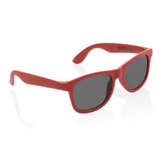 Vue Lunettes de soleil en plastique PP recyclé RCS de couleur rouge| Krokrodeal