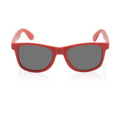 Vue Lunettes de soleil en plastique PP recyclé RCS de couleur rouge| Krokrodeal