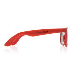 Vue Lunettes de soleil en plastique PP recyclé RCS de couleur rouge| Krokrodeal
