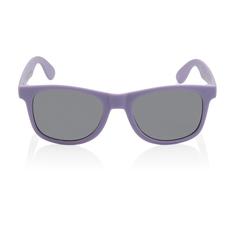 Vue Lunettes de soleil en plastique PP recyclé RCS de couleur violet| Krokrodeal