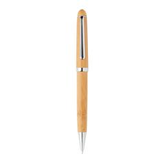 Vue Stylo dans une boîte en bambou de couleur marron| Krokrodeal