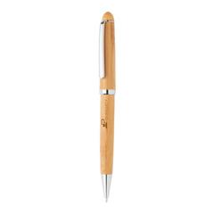 Vue Stylo dans une boîte en bambou de couleur marron| Krokrodeal