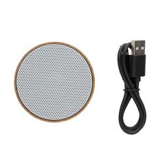 Vue Haut-parleur 3W en liège de couleur marron| Krokrodeal