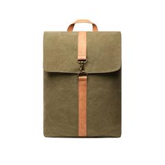 Vue VINGA Sac à dos en toile recyclée GRS Bosler de couleur vert| Krokrodeal
