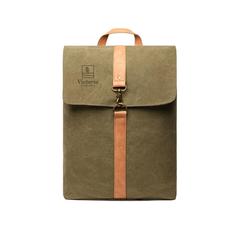 Vue VINGA Sac à dos en toile recyclée GRS Bosler de couleur vert| Krokrodeal