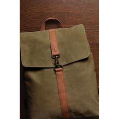 Vue VINGA Sac à dos en toile recyclée GRS Bosler de couleur vert| Krokrodeal