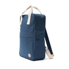 Vue VINGA Sac à dos en toile recyclée GRS Bosler de couleur bleu| Krokrodeal