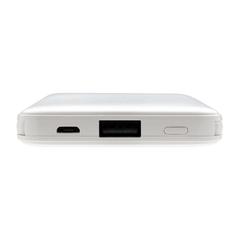 Vue Batterie de secours 5000 mAh avec câbles intégrés de couleur blanc| Krokrodeal
