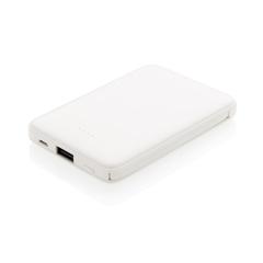 Vue Batterie de secours 5000 mAh avec câbles intégrés de couleur blanc| Krokrodeal