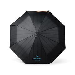 Vue VINGA parapluie 21" automatique en rPET 190T AWARE™ de couleur noir| Krokrodeal
