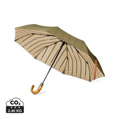 Vue VINGA parapluie 21" automatique en rPET 190T AWARE™ de couleur vert| Krokrodeal
