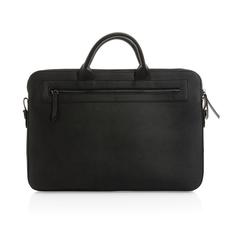 Vue Sacoche ordinateur 14'' Swiss Peak en PU recyclé GRS de couleur noir| Krokrodeal