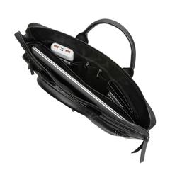 Vue Sacoche ordinateur 14'' Swiss Peak en PU recyclé GRS de couleur noir| Krokrodeal