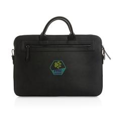 Vue Sacoche ordinateur 14'' Swiss Peak en PU recyclé GRS de couleur noir| Krokrodeal