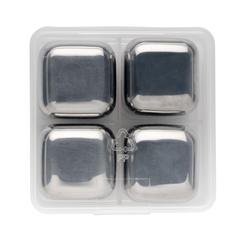 Vue Glaçons réutilisables en acier inoxydable 4pcs de couleur gris| Krokrodeal