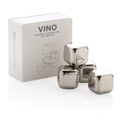 Vue Glaçons réutilisables en acier inoxydable 4pcs de couleur gris| Krokrodeal