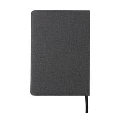 Vue Carnet de notes A5 avec pochette téléphone de couleur noir| Krokrodeal
