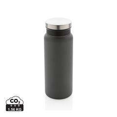 Vue Bouteille isotherme 600ml en acier inoxydable recyclé RCS de couleur gris| Krokrodeal