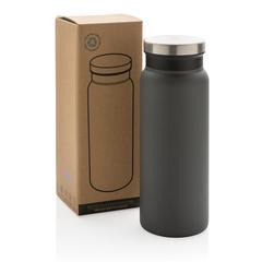 Vue Bouteille isotherme 600ml en acier inoxydable recyclé RCS de couleur gris| Krokrodeal