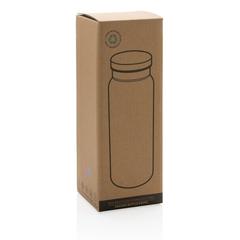 Vue Bouteille isotherme 600ml en acier inoxydable recyclé RCS de couleur gris| Krokrodeal