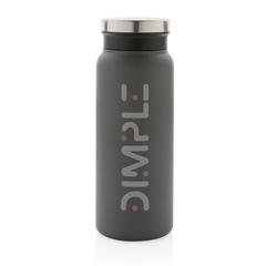 Vue Bouteille isotherme 600ml en acier inoxydable recyclé RCS de couleur gris| Krokrodeal