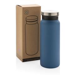 Vue Bouteille isotherme 600ml en acier inoxydable recyclé RCS de couleur bleu| Krokrodeal
