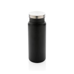Vue Bouteille isotherme 600ml en acier inoxydable recyclé RCS de couleur noir| Krokrodeal