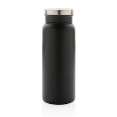 Vue Bouteille isotherme 600ml en acier inoxydable recyclé RCS de couleur noir| Krokrodeal