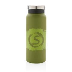 Vue Bouteille isotherme 600ml en acier inoxydable recyclé RCS de couleur vert| Krokrodeal