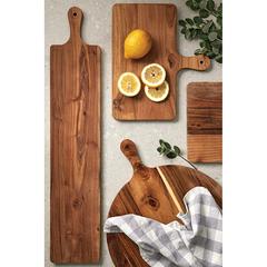 Vue VINGA Planche de service horizontale Buscot de couleur marron| Krokrodeal