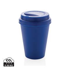 Vue Mug en PP recyclable à double paroi 300ml de couleur bleu| Krokrodeal