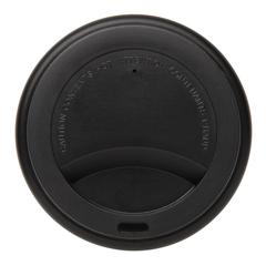 Vue Mug en PP recyclable à double paroi 300ml de couleur noir| Krokrodeal