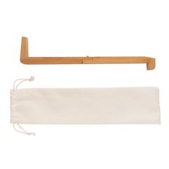 Vue Support ordinateur portable en bambou de couleur marron| Krokrodeal