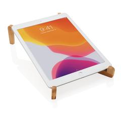 Vue Support ordinateur portable en bambou de couleur marron| Krokrodeal