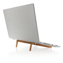 Vue Support ordinateur portable en bambou de couleur marron| Krokrodeal
