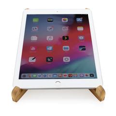 Vue Support ordinateur portable en bambou de couleur marron| Krokrodeal