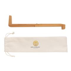 Vue Support ordinateur portable en bambou de couleur marron| Krokrodeal