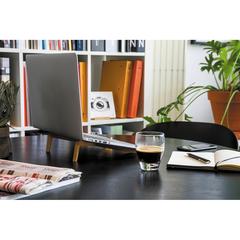 Vue Support ordinateur portable en bambou de couleur marron| Krokrodeal