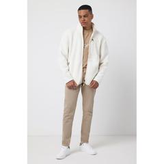 Vue Sherpa en polyester recyclé Iqoniq Diran de couleur beige| Krokrodeal